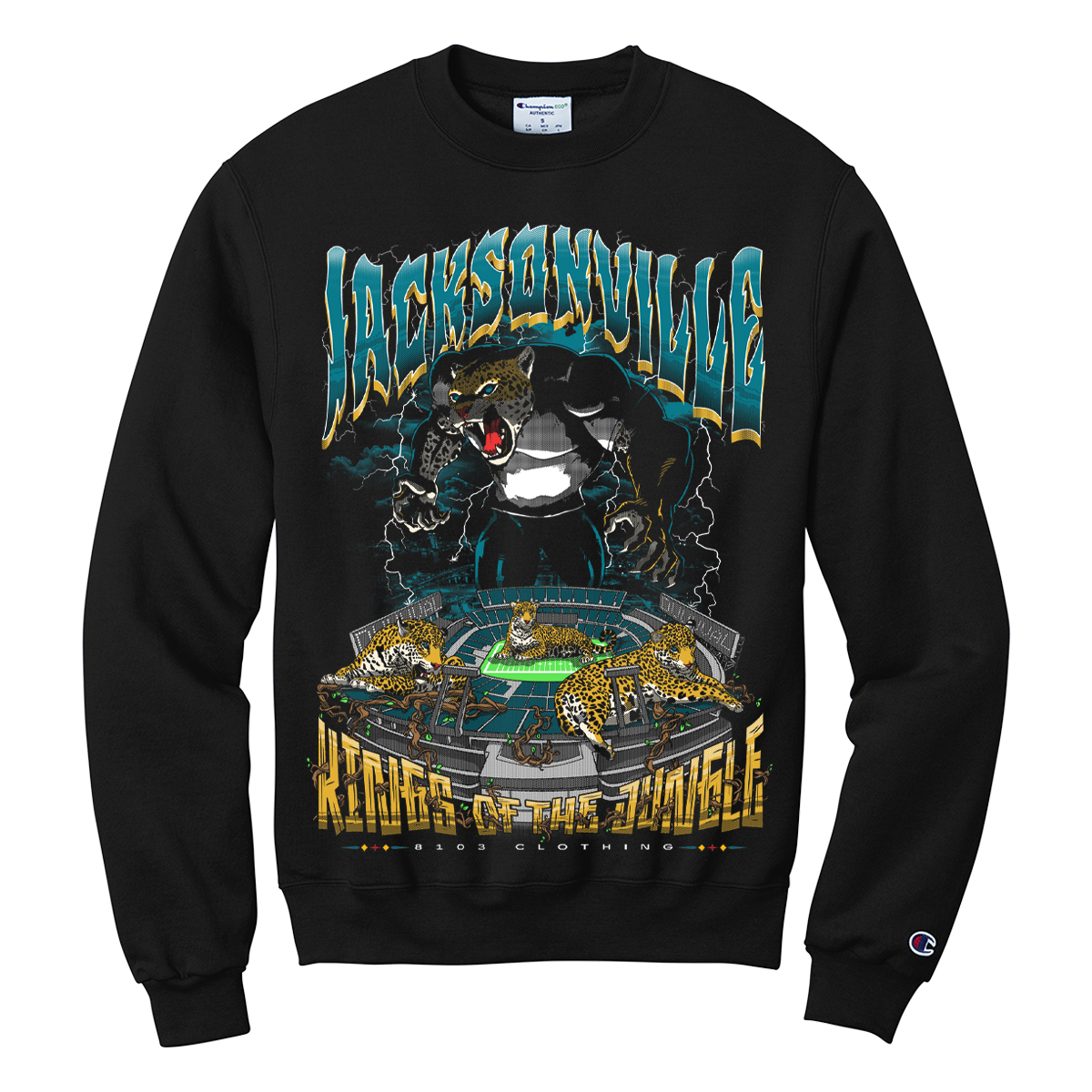 Kings of The Jungle Champion Sweatshirt_Black