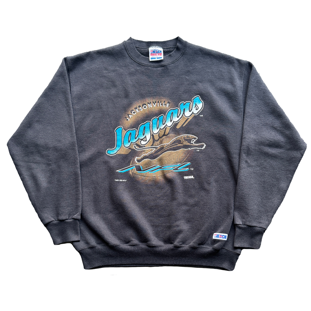 Vintage Jacksonville Jaguars Trench Sweatshirt Banned Logo_Black