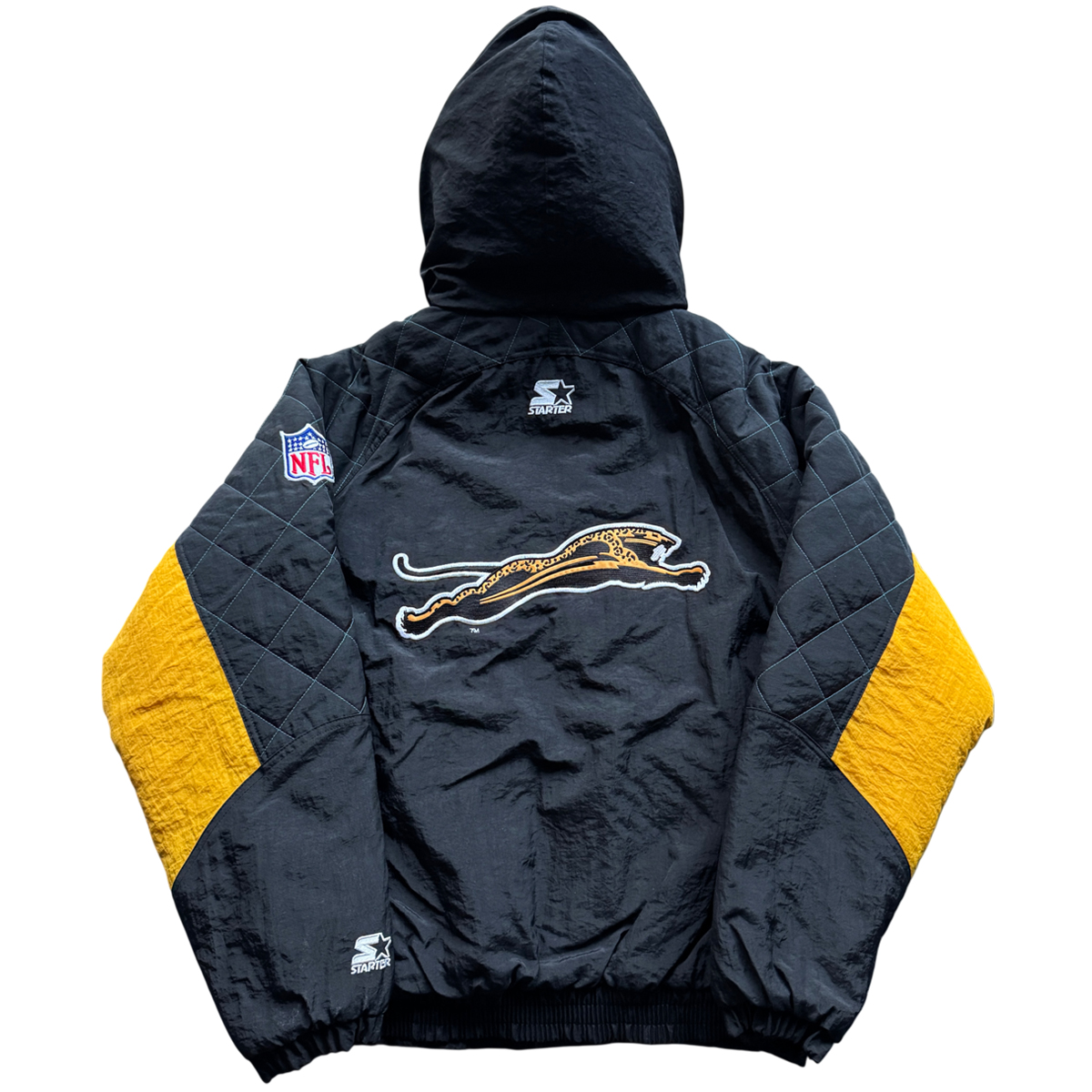 Vintage Jacksonville Jaguars Starter Puffer Large_Black/Teal - Image 2