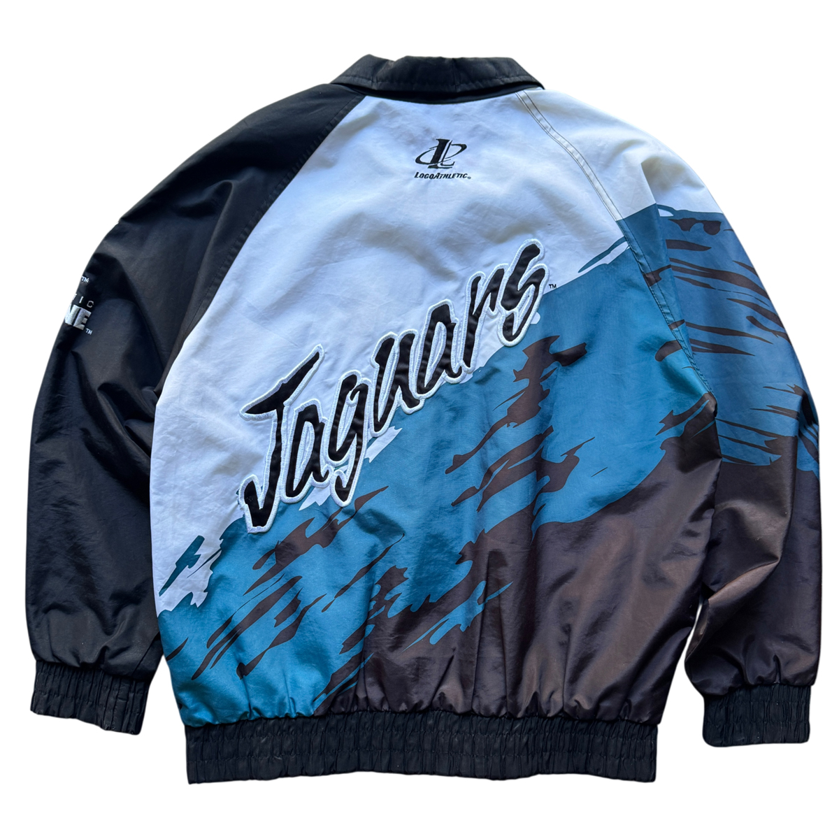 Vintage Jacksonville Jaguars Splash Windbreaker_Black - Image 2