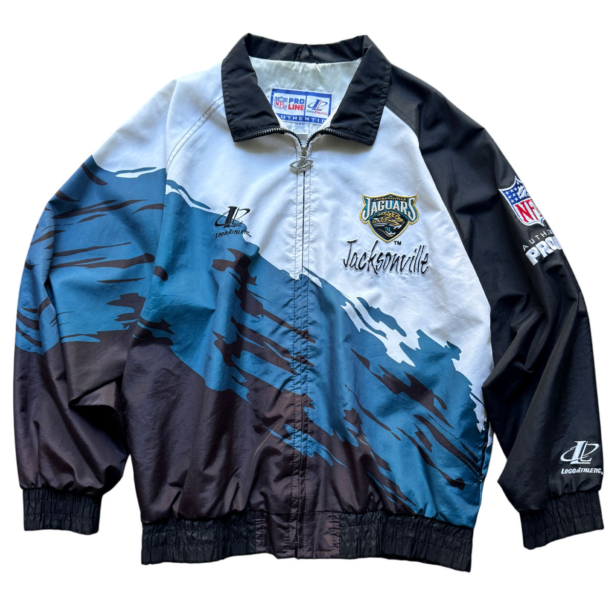 Vintage Jacksonville Jaguars Splash Windbreaker_Black